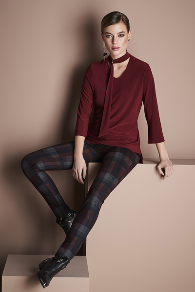 Pantalon de la collection Lisess L. plaid irlandais Sophia